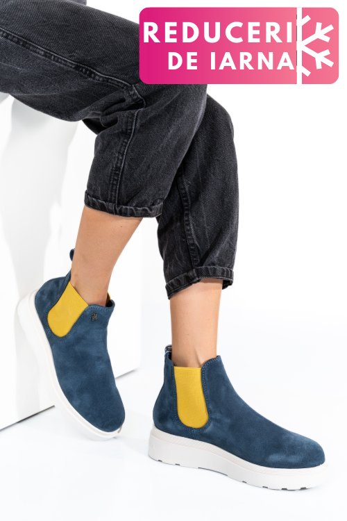 U.s. polo assn, ghete dama navy yellow penny004