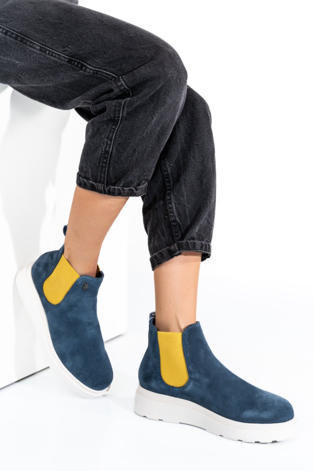 U.S. POLO ASSN, GHETE DAMA NAVY YELLOW PENNY004