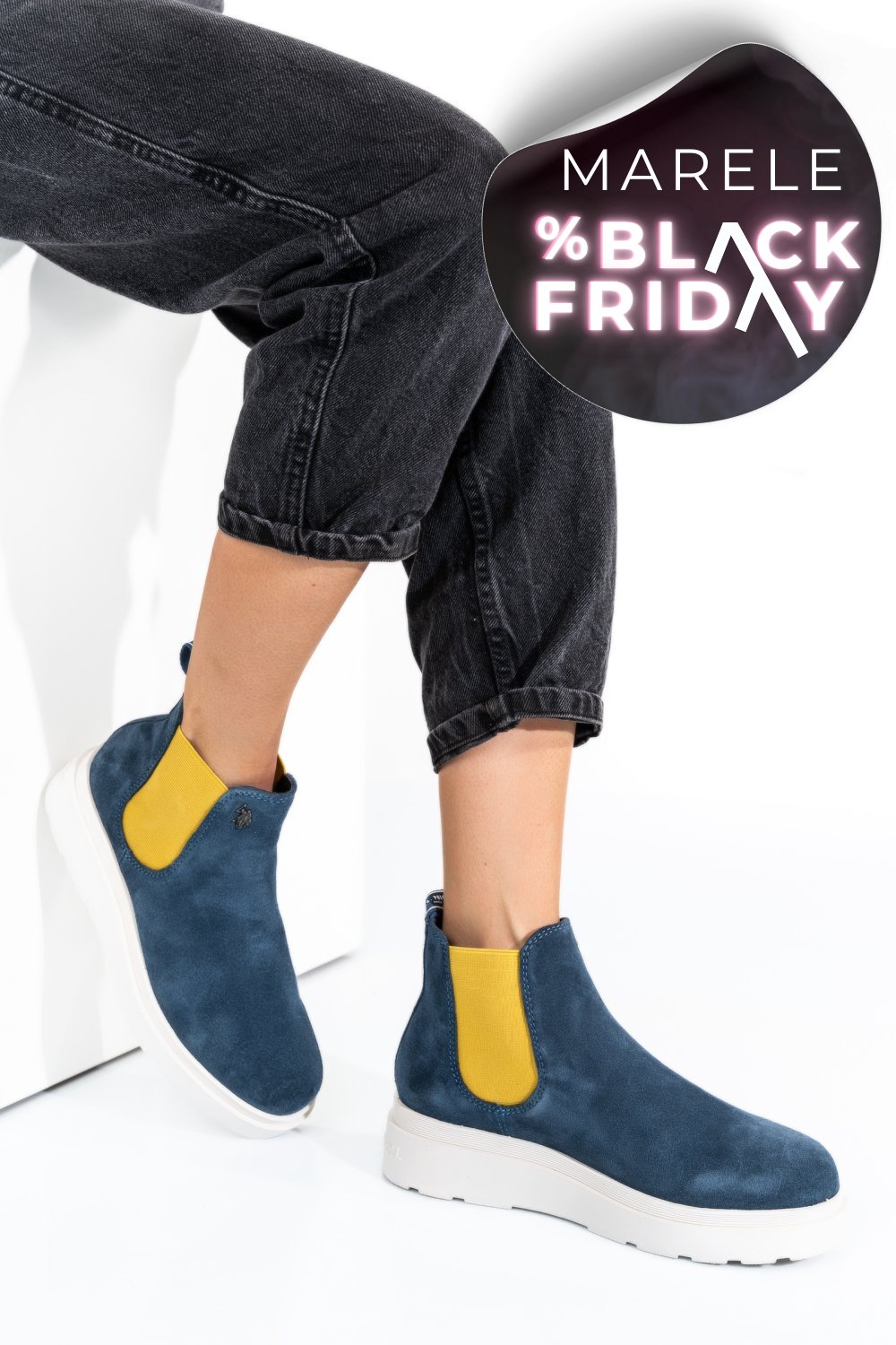 U.S. POLO ASSN, GHETE DAMA NAVY YELLOW PENNY004