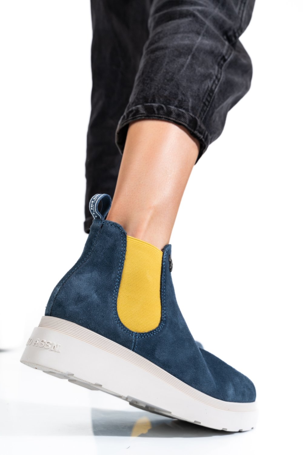 U.S. POLO ASSN, GHETE DAMA NAVY YELLOW PENNY004