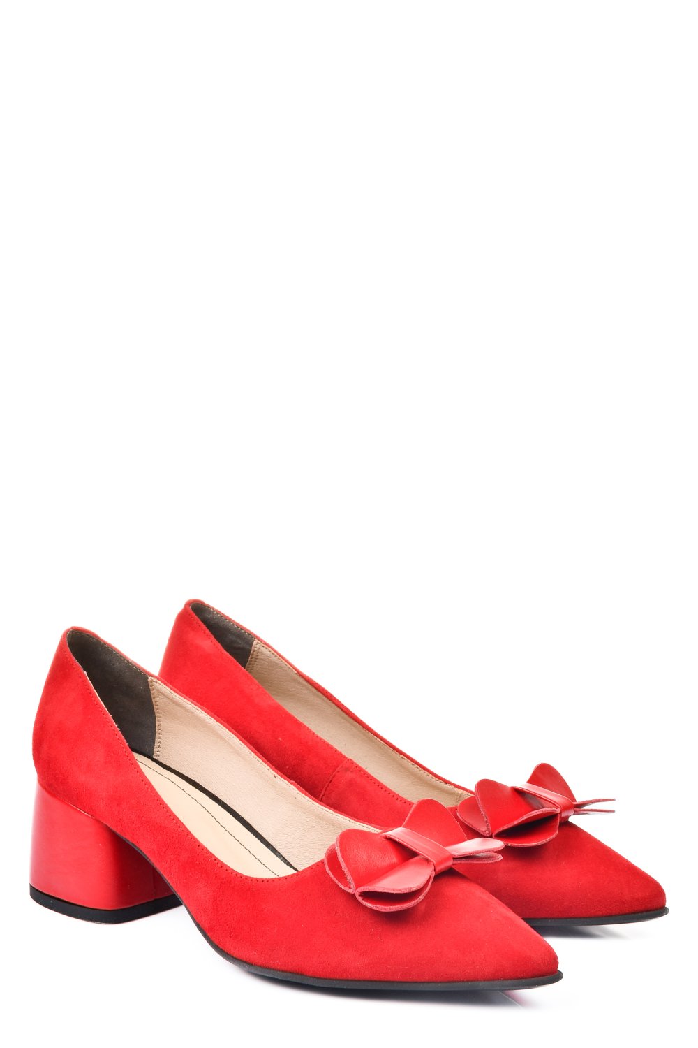 PANTOFI ROSII PIELE NATURALA INTOARSA 1PC456