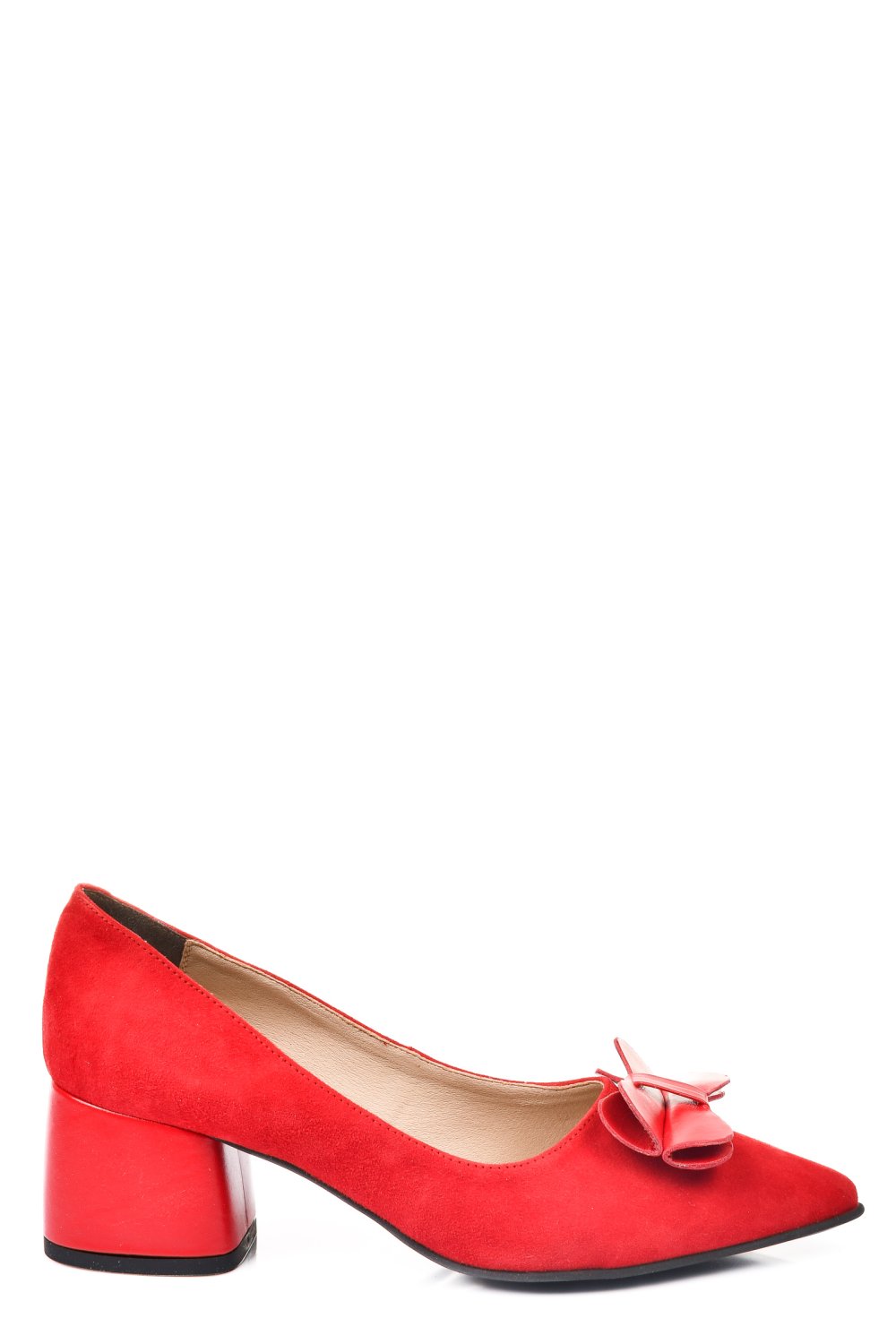 PANTOFI ROSII PIELE NATURALA INTOARSA 1PC456