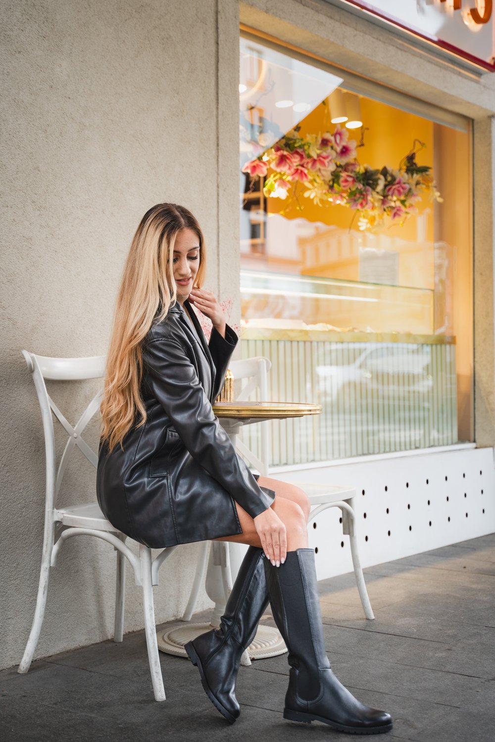 CIZME FEMEI PIELE NATURALA NEGRE 8S77636