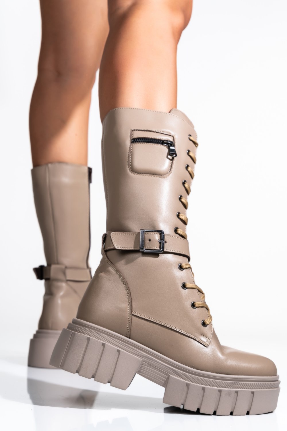 GHETE FEMEI PIELE NATURALA BEJ 2S7722868NP