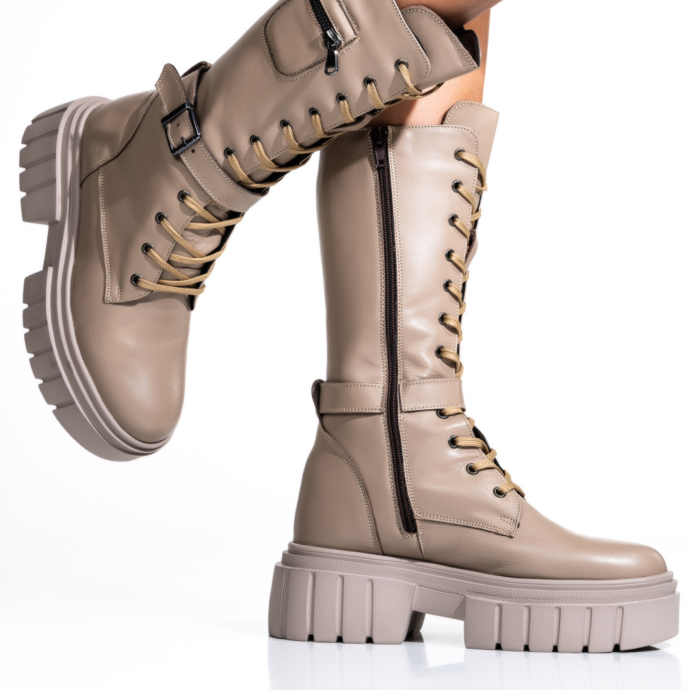 GHETE FEMEI PIELE NATURALA BEJ 2S7722868NP