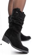 CIZME NEGRE PIELE NATURALA INTOARSA 2S7702842SP