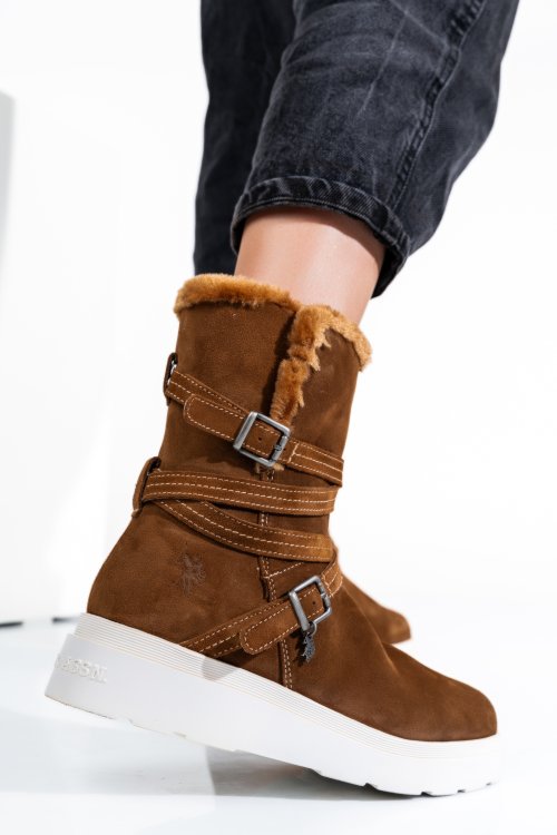 U.s. polo assn, ghete dama camel penny001