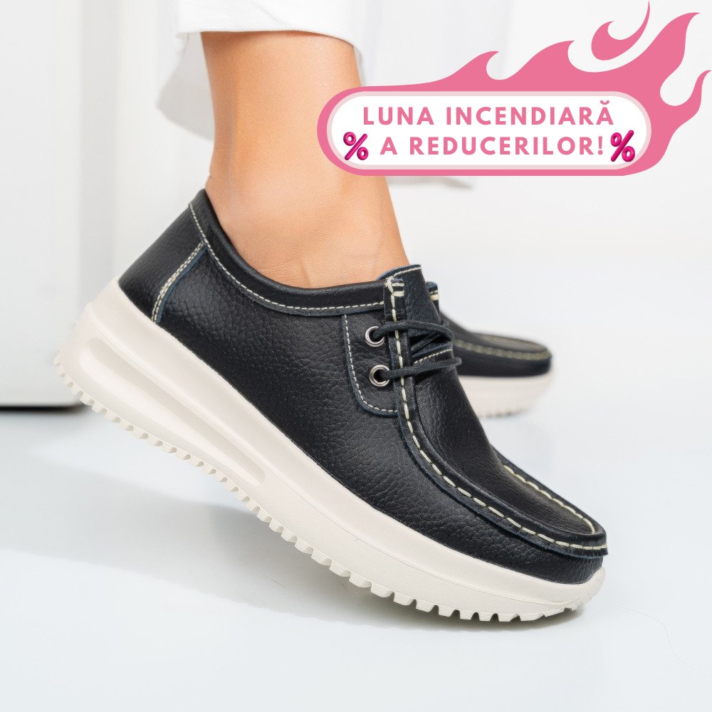 MOCASINI NEGRI PIELE NATURALA MSPM216