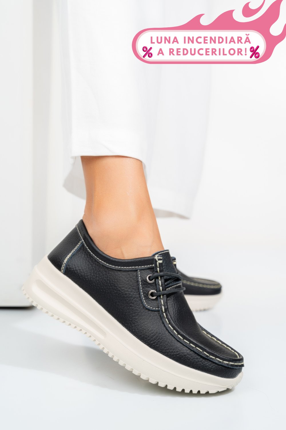 MOCASINI NEGRI PIELE NATURALA MSPM216