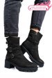 Ghete dama piele naturala nbk negre toc mic 7s77768