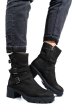 Ghete dama piele naturala nbk negre toc mic 7s77768