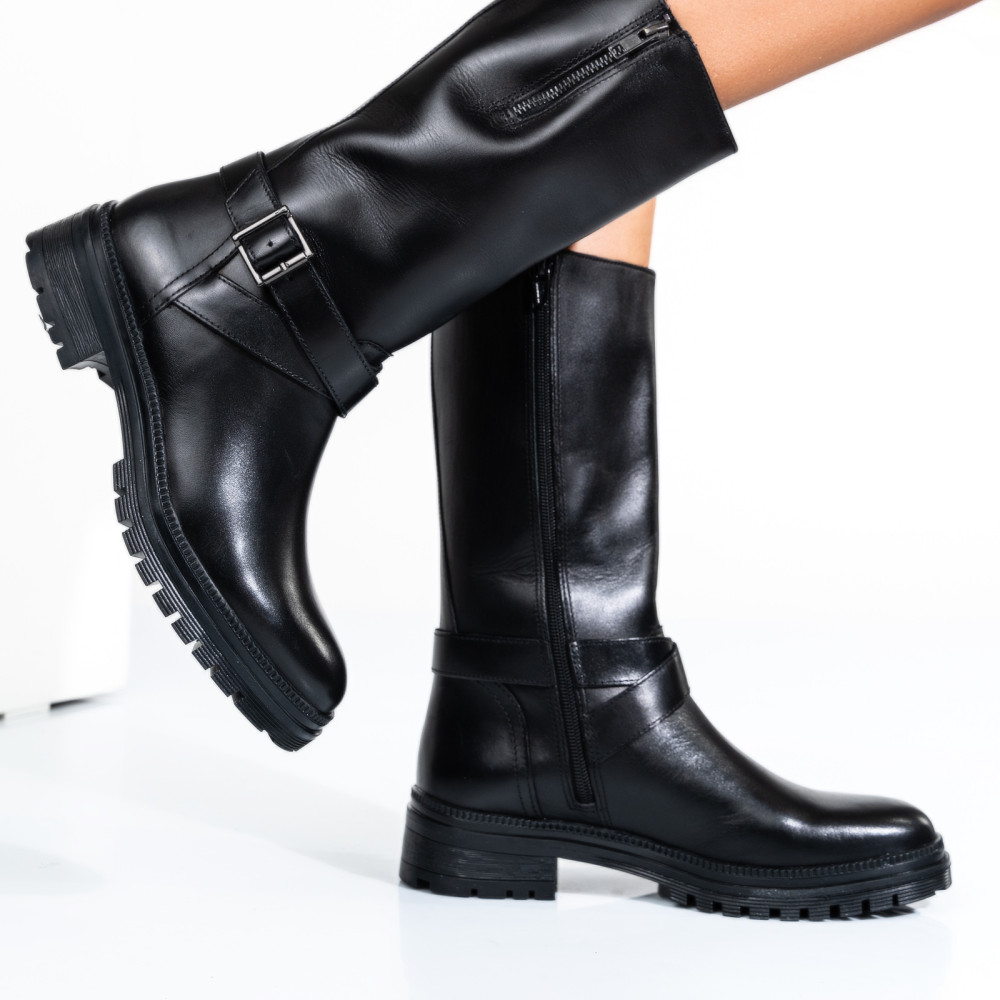 CIZME DAMA CAPTUSITE PIELE NATURALA NEGRE WB54H07