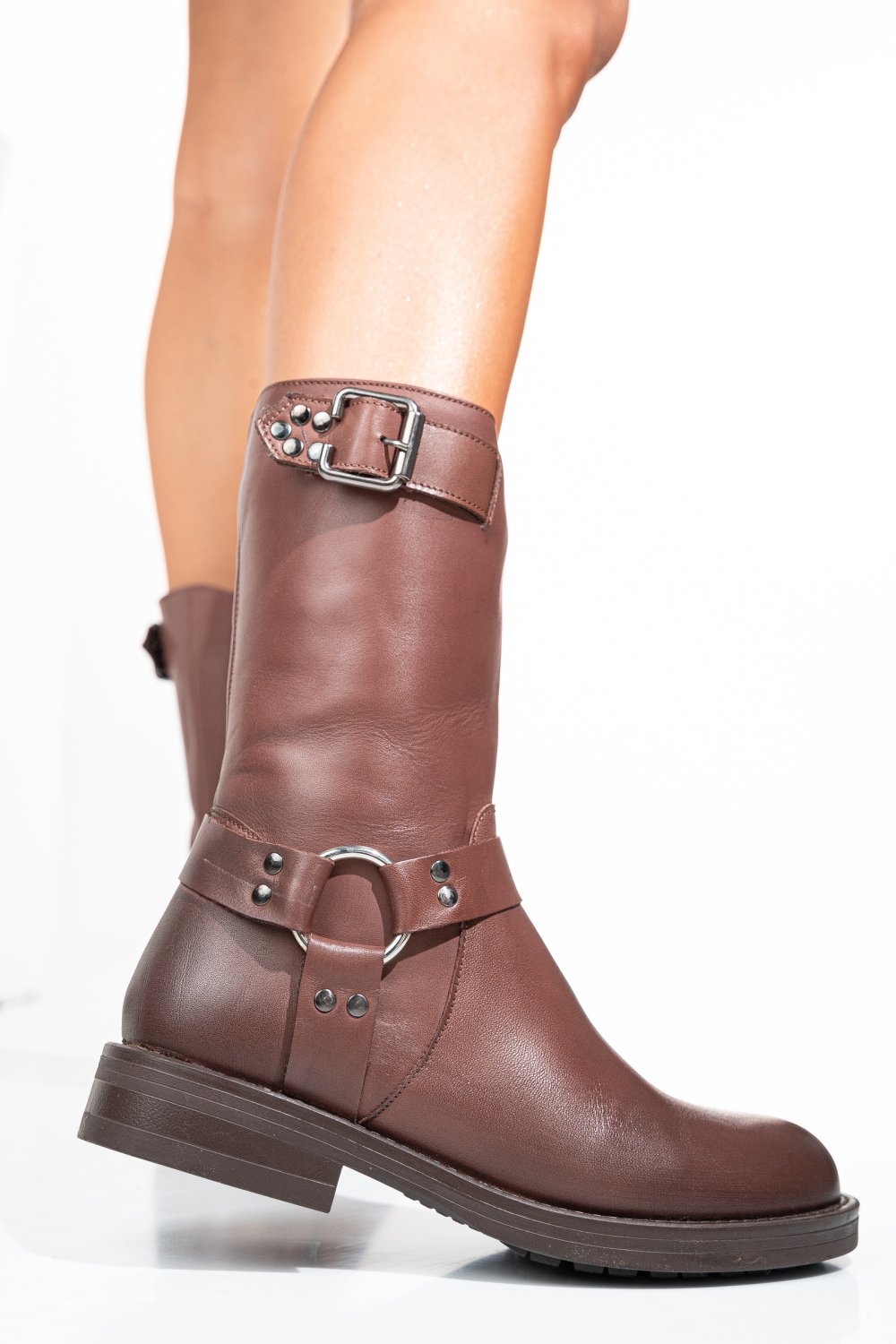 CIZME MARO INCHIS PIELE NATURALA 242832NP