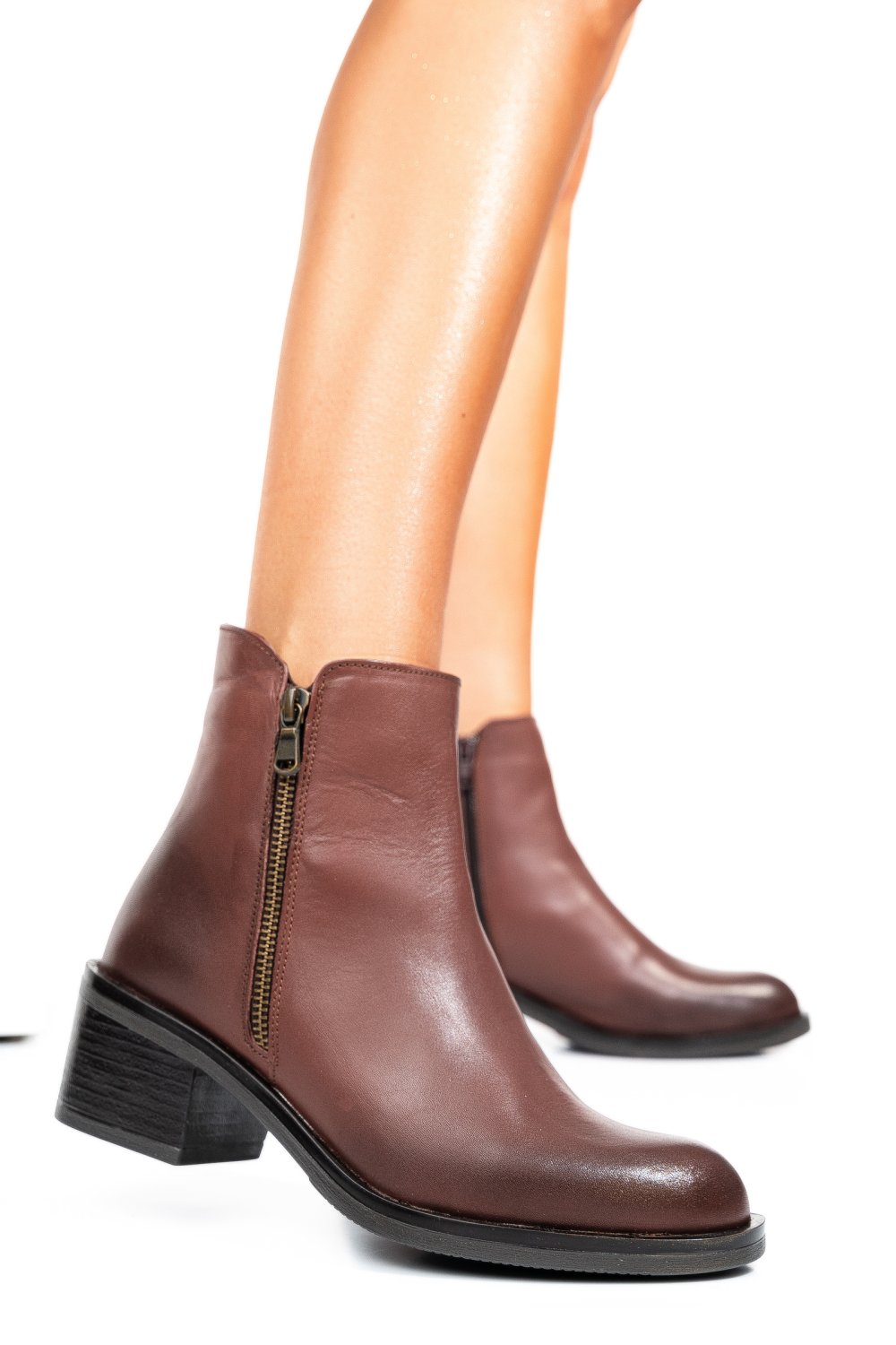 GHETE MARO INCHIS PIELE NATURALA 242835NP