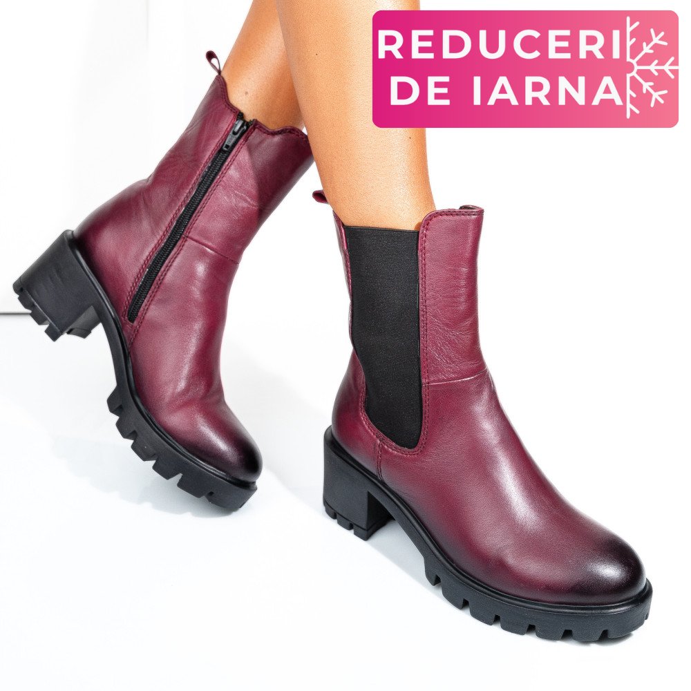 GHETE DAMA PIELE NATURALA BORDO TOC MIC 8S77799
