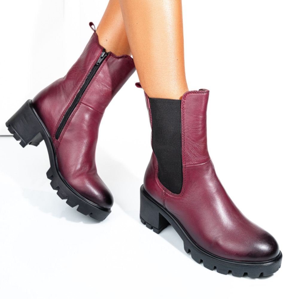 GHETE DAMA PIELE NATURALA BORDO TOC MIC 8S77799