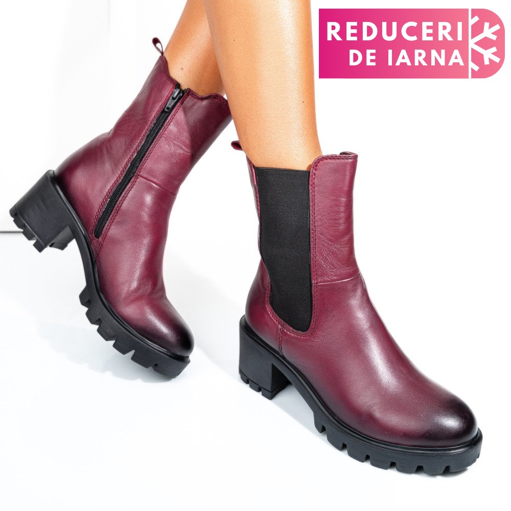 GHETE DAMA PIELE NATURALA BORDO TOC MIC 8S77799