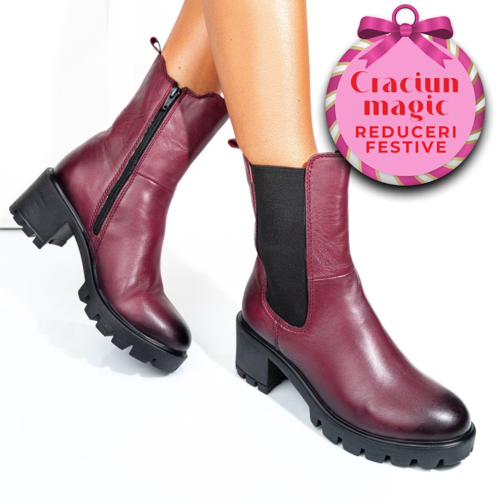 GHETE DAMA PIELE NATURALA BORDO TOC MIC 8S77799