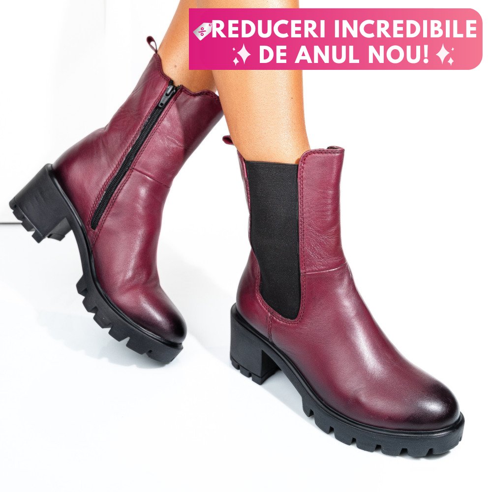 GHETE DAMA PIELE NATURALA BORDO TOC MIC 8S77799