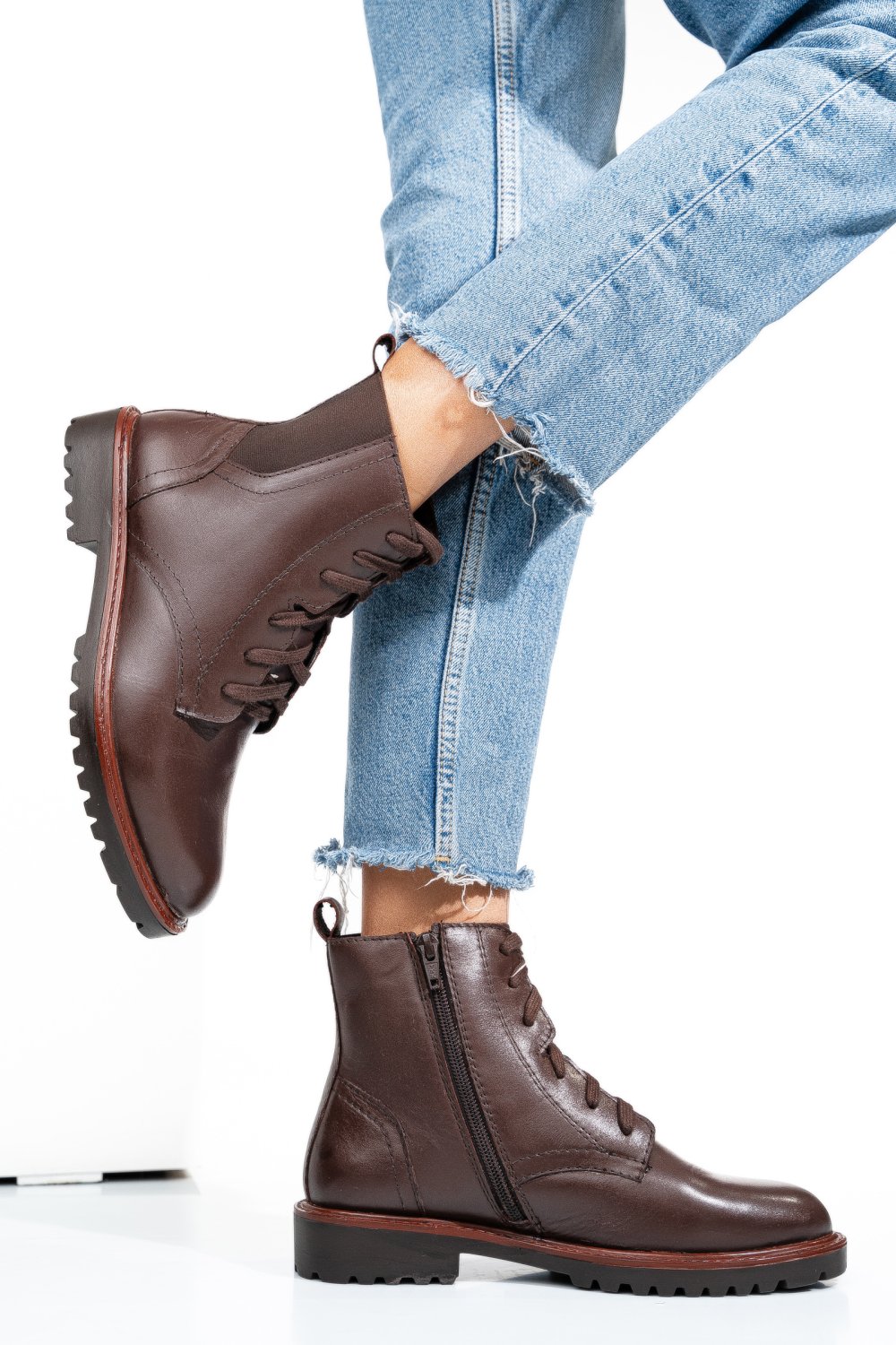 GHETE MARO INCHIS PIELE NATURALA 8S77100