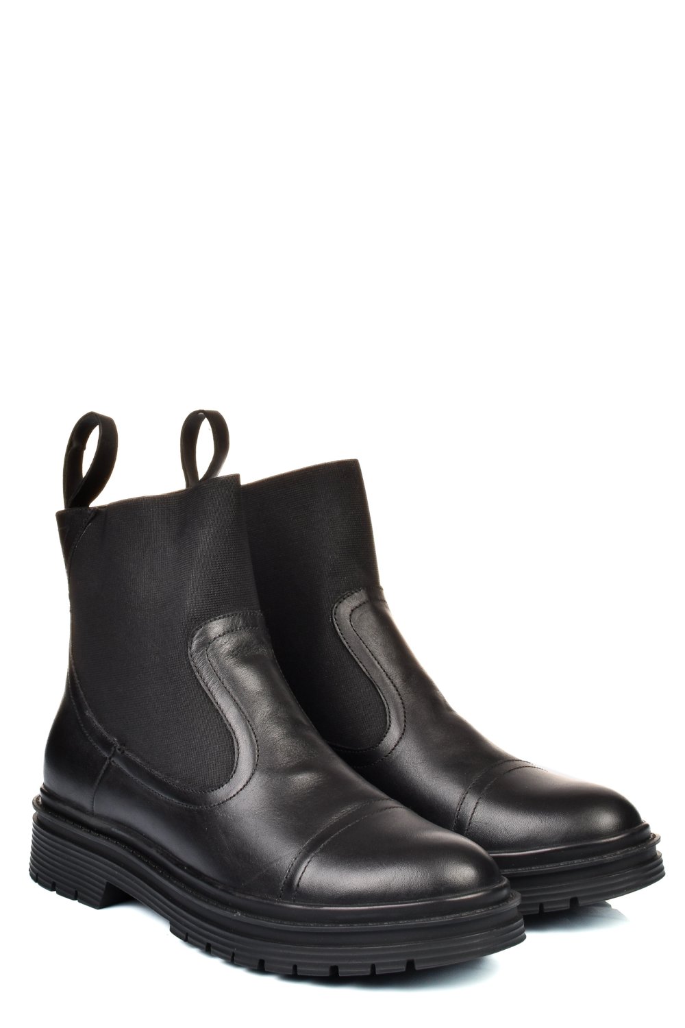 GHETE NEGRE PIELE NATURALA 9S77494