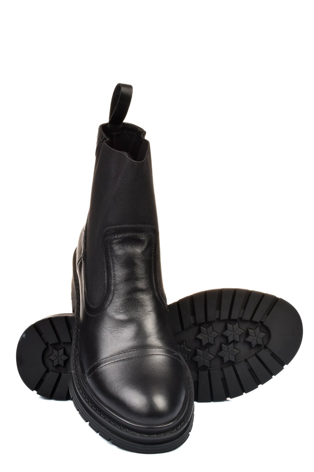 GHETE NEGRE PIELE NATURALA 9S77494