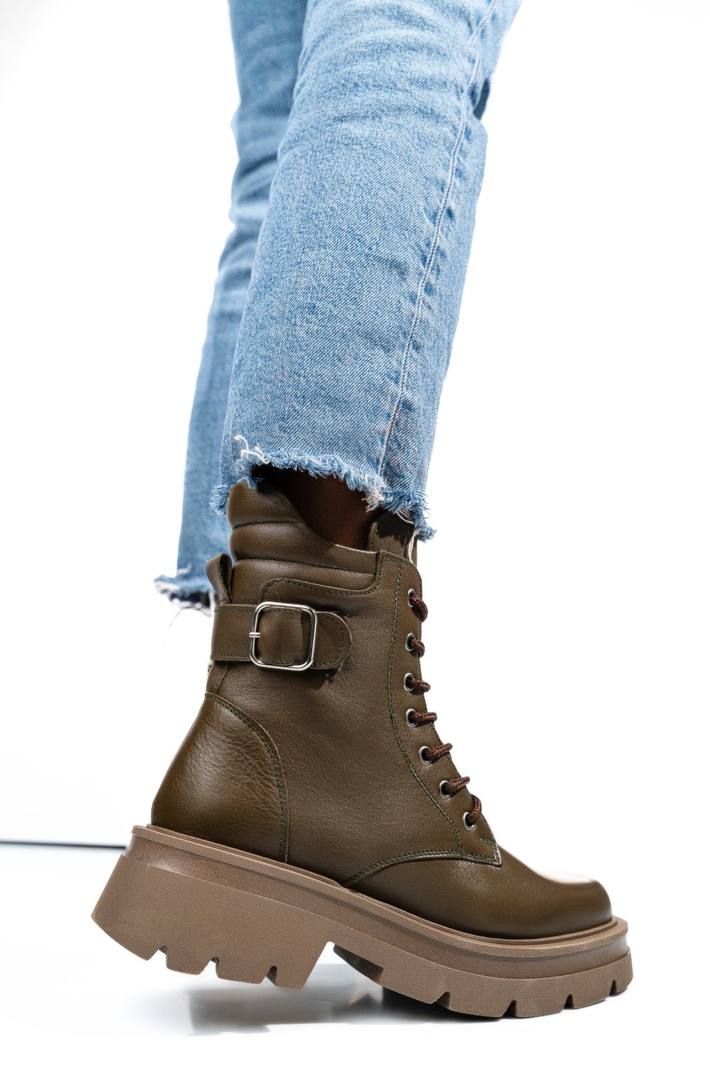 GHETE KHAKI PIELE NATURALA 242821NP