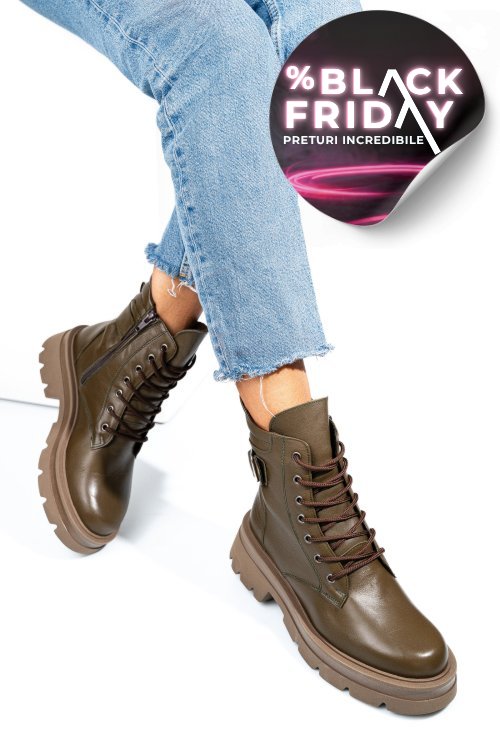 Ghete khaki piele naturala 242821np