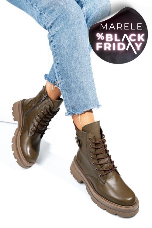 Ghete khaki piele naturala 242821np