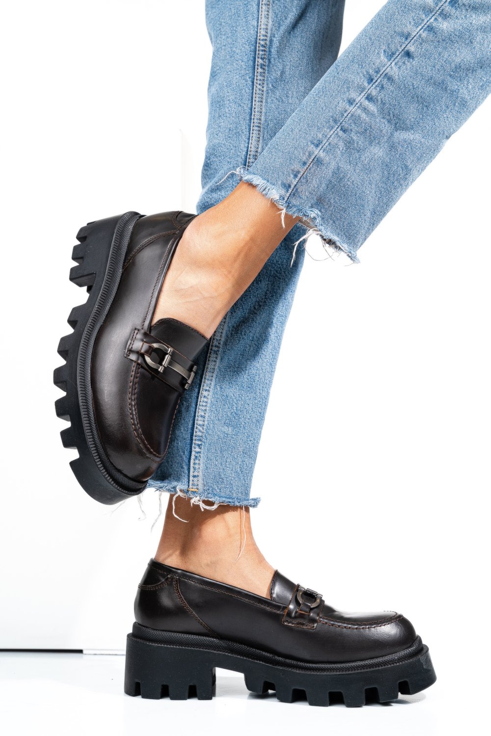 MOCASINI MARO INCHIS PIELE NATURALA 6S77711