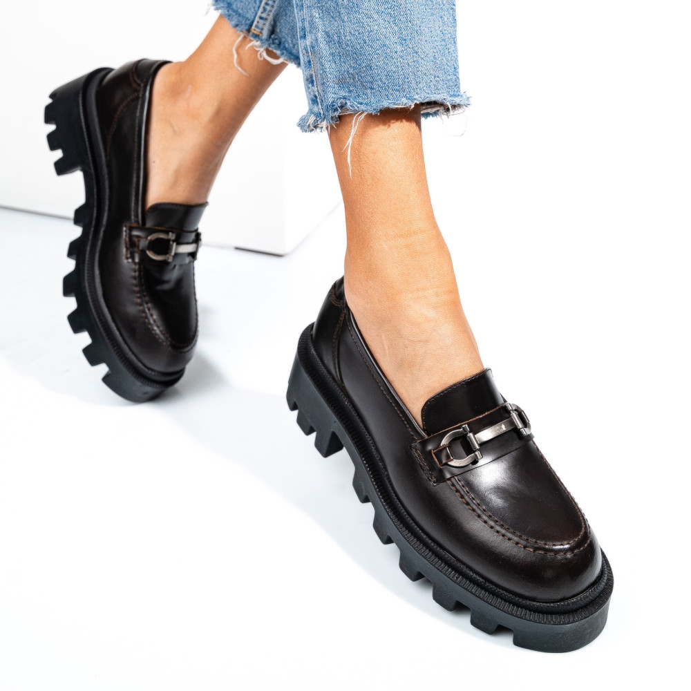 MOCASINI MARO INCHIS PIELE NATURALA 6S77711