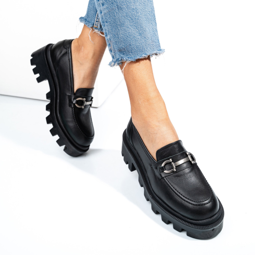 MOCASINI NEGRI PIELE NATURALA 6S77711