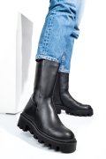 GHETE NEGRE PIELE NATURALA 6S77712