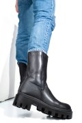 GHETE NEGRE PIELE NATURALA 6S77712