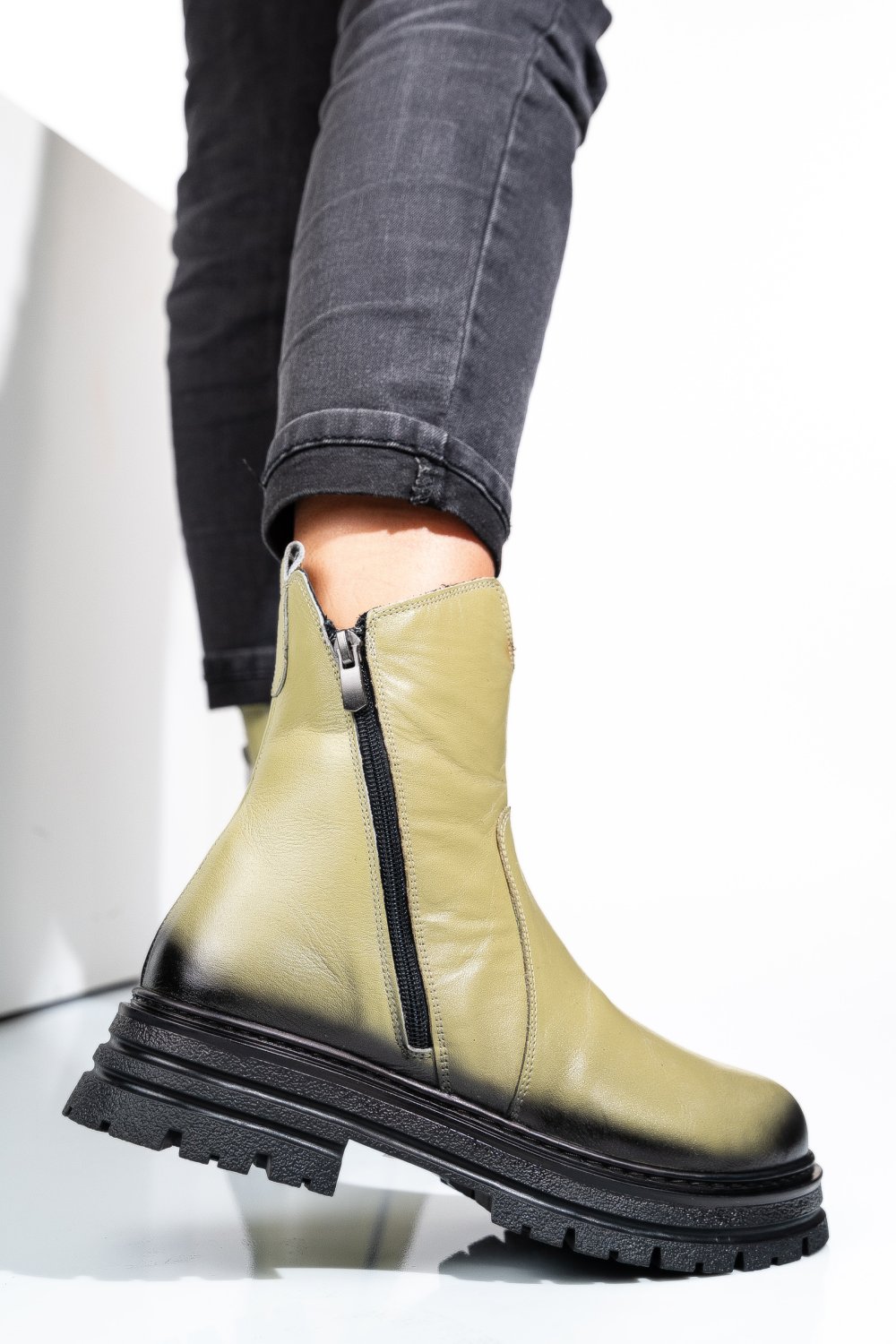 GHETE OLIVE PIELE NATURALA APCK5204