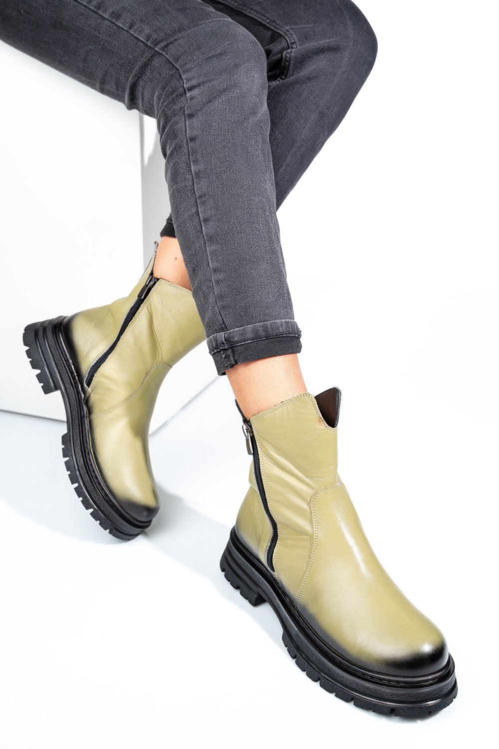 GHETE OLIVE PIELE NATURALA APCK5204