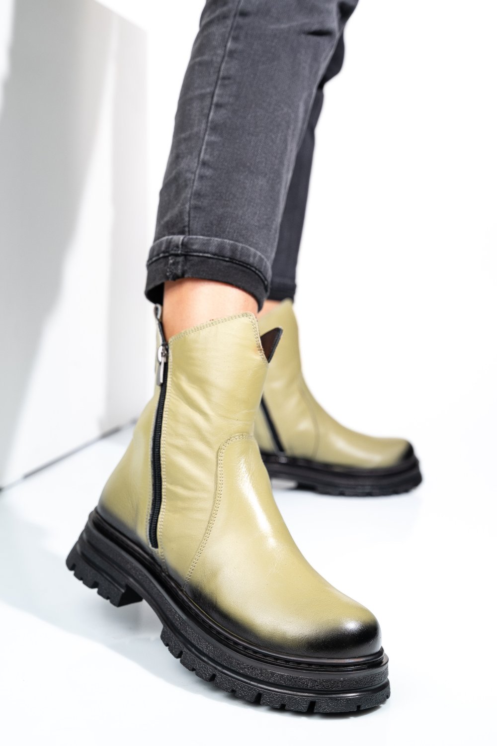 GHETE OLIVE PIELE NATURALA APCK5204