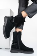 GHETE NEGRE PIELE NATURALA INTOARSA 242817SP