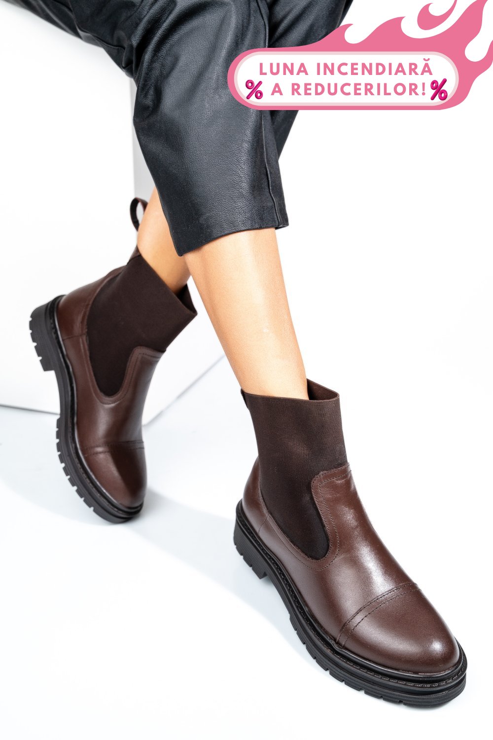 GHETE MARO INCHIS PIELE NATURALA 9S77494