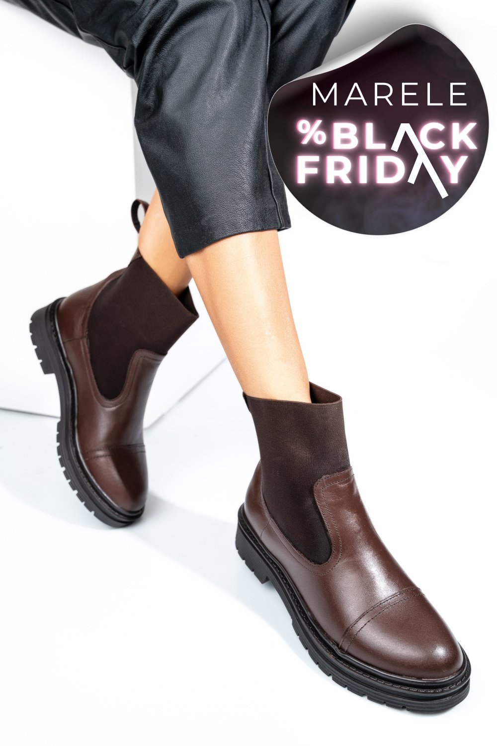 GHETE MARO INCHIS PIELE NATURALA 9S77494