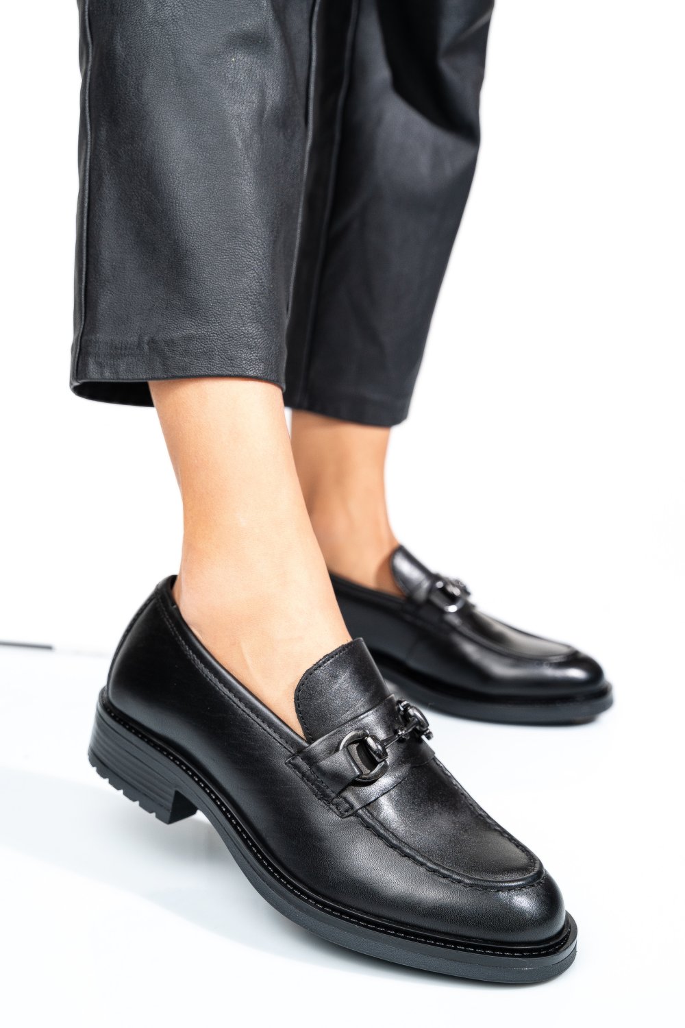 PANTOFI NEGRI PIELE NATURALA WS77S66R12