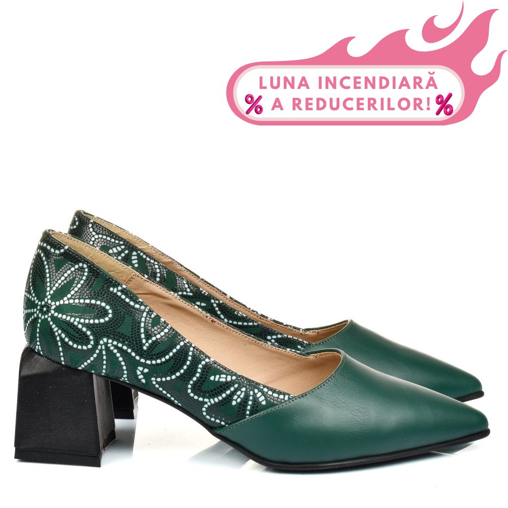 PANTOFI VERZI PIELE NATURALA 5S77460
