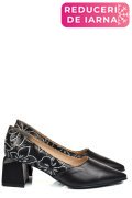 PANTOFI NEGRI PIELE NATURALA 5S77460