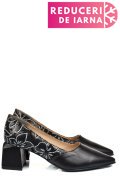 PANTOFI NEGRI PIELE NATURALA 5S77460