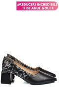 PANTOFI NEGRI PIELE NATURALA 5S77460