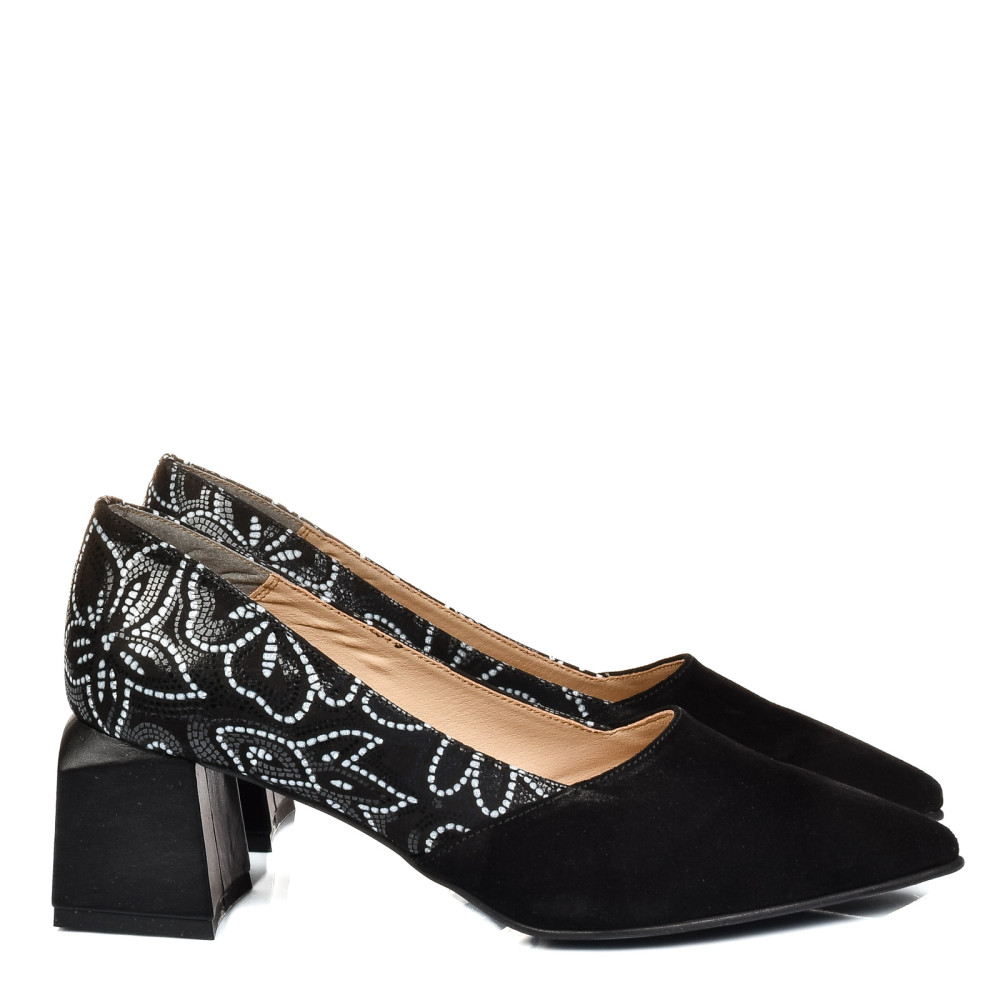 PANTOFI NEGRI PIELE NATURALA INTOARSA 5S77460