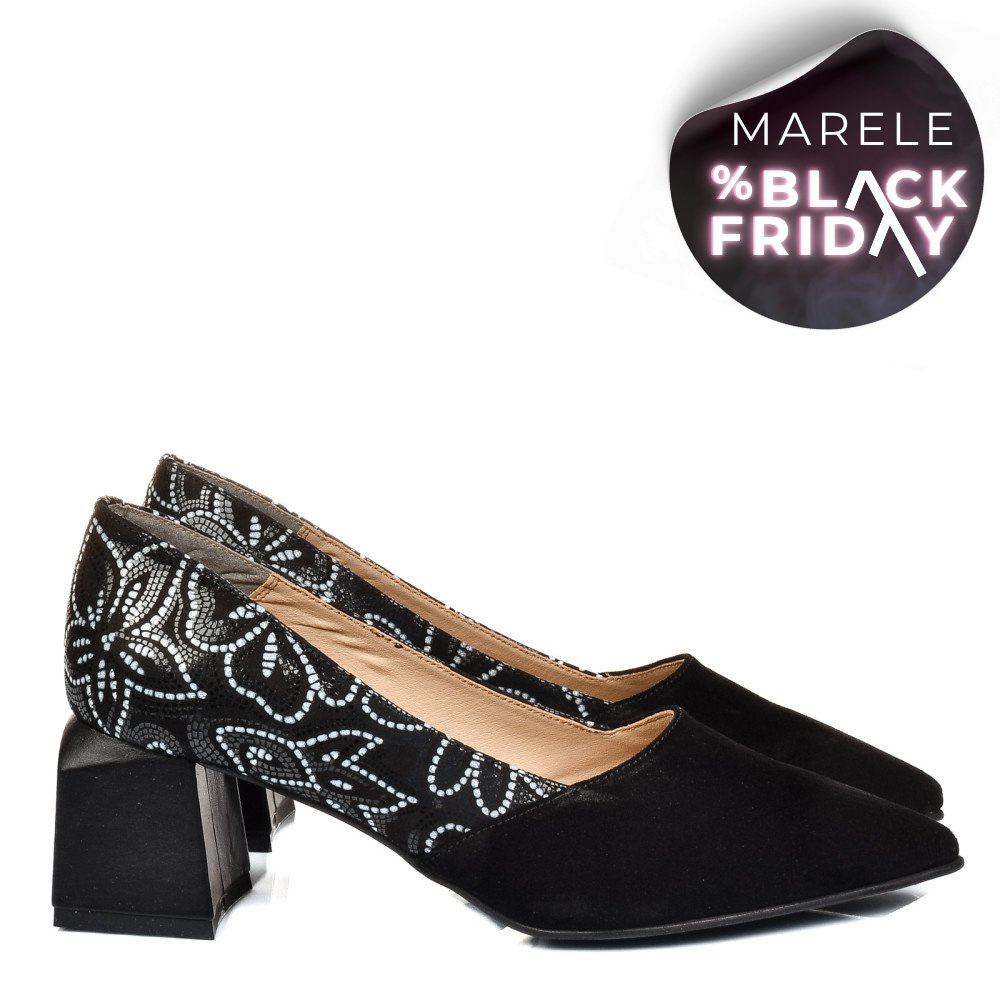 PANTOFI NEGRI PIELE NATURALA INTOARSA 5S77460