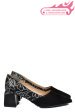 Pantofi negri piele naturala intoarsa 5s77460