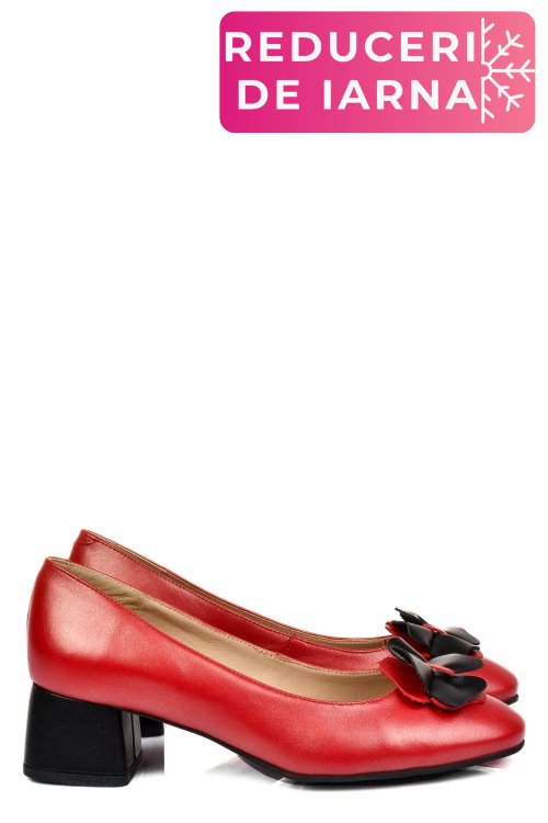 Pantofi rosii piele naturala 5s77555