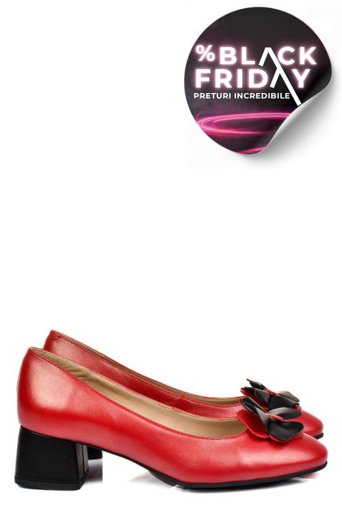 Pantofi rosii piele naturala 5s77555